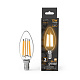 Лампа Gauss Filament Свеча 13W 1100lm 2700К Е14 LED 1/10/50 103801113 (5 шт)