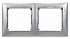 Рамка на 2 поста горизонтальная алюминий Legrand Valena Classic 770152