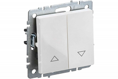 Выключатель жалюзи IEK Brite ВС10-1-5-БрБ белый BR-V15-0-10-K01