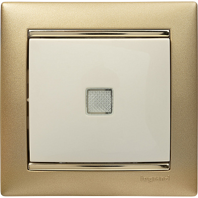 Выключатель с подсветкой бежевый Legrand Valena Classic 774310