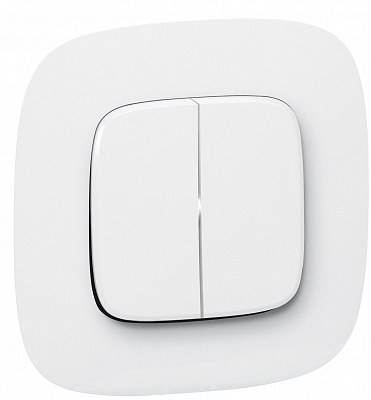 Лицевая панель для двухклавишного выключателя белая Legrand Valena Alure 755025