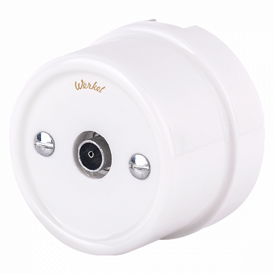 Розетка ТВ оконечная Werkel Ретро белые a036797