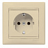 Розетка 2К+З на винтах бжевая Legrand Valena Classic 774323