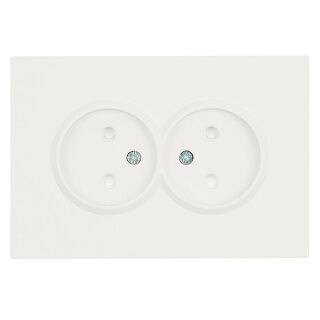 Розетка 2-местная с защитной шторкой, STEKKER Эмили, б/з, 250В, 16А, RST16-5116-01, белый фарфор, soft touch