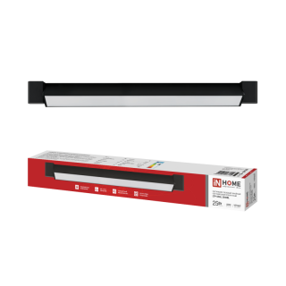 Светильник трековый линейный светодиодный поворотный IN HOME LTP-OPAL 2540BL 25Вт 4000К 2500лм 465мм 4690612068084 черный