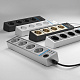 Розеточный блок 4-х местный + 3 USB Werkel белый a039974