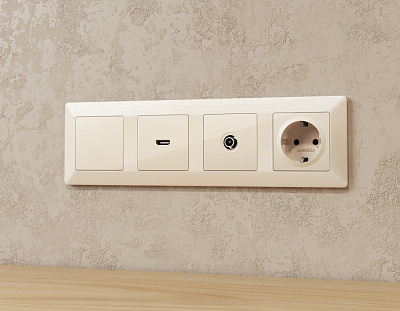 Комплект суппорта универсального ALFA MA316010 Бежевый глянец QUANT