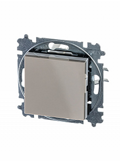 Переключатель одноклавишный ABB Levit кофе макиато/белый 2CHH590645A6018