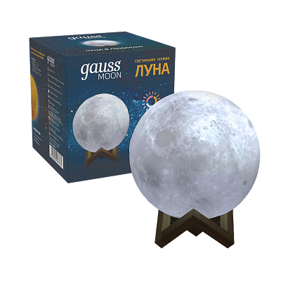 Настольная лампа Gauss 3D Луна LED NN001