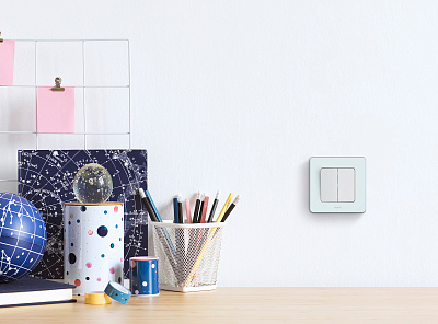 Выключатель двухклавишный белый Legrand Inspiria 673620