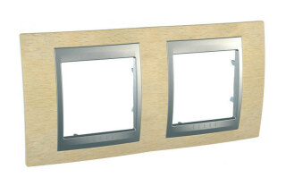 Рамка на 2 поста SE Unica Top бук U66.004.0М1