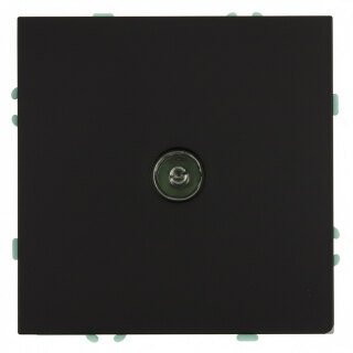 Розетка телевизионная 1-местная (механизм), STEKKER Эмили, 75 Ом, 5-862МГц, RST00-5108-05, черный уголь, soft touch