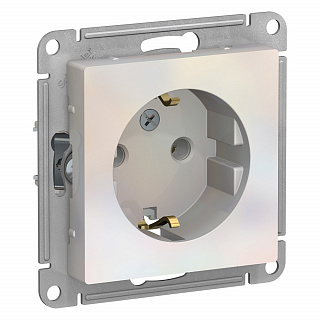 Розетка с заземлением жемчуг SE AtlasDesign ATN000443