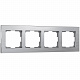 Рамка на 4 поста Werkel Aluminium W0041706 алюминий a050953