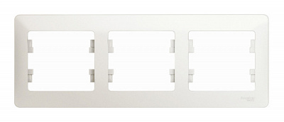 Рамка на 3 поста SE Glossa перламутр GSL000603