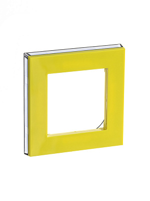Рамка на 1 пост ABB Levit желтый/дымчатый черный 2CHH015010A6064