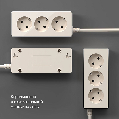 Удлинитель 3-х местный 3 м Werkel Удлинители Gallant слоновая кость a050203