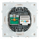 Розетка TV + компьютерная RJ-45 (механизм), STEKKER Эмили, RST00-5106-01, белый фарфор, soft touch