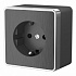 Розетка с заземлением Werkel Gallant W5071004 графит a051339