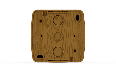 Выключатель двухклавишный с/п EL-BI ALSU бук 504-010700-203