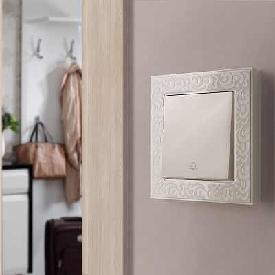 Кнопка звонка Werkel слоновая кость a051472