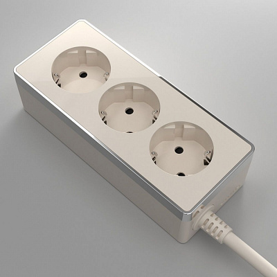 Удлинитель 3-х местный 3 м Werkel Удлинители Gallant слоновая кость a050203