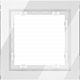 Рамка стеклянная VOLTUM S70 на 1 пост VLS110101, белый стекло