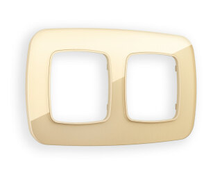 Рамка OMEGA Radian (Шампань Стекло органическое) на 2 поста OF320602