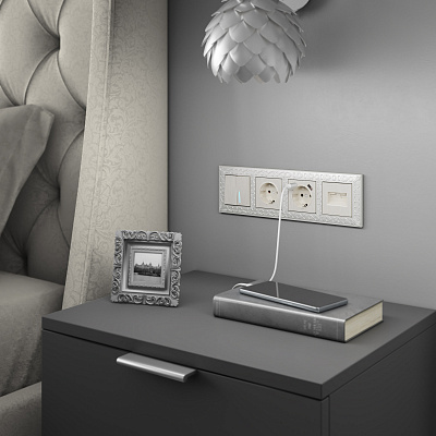 Розетка с заземлением Werkel W1171013 перламутровая a051184