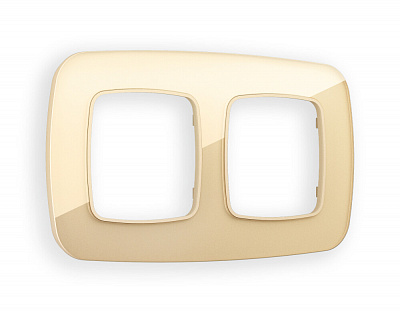 Рамка OMEGA Radian (Шампань Стекло органическое) на 2 поста OF320602