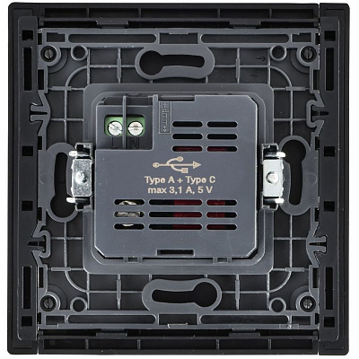 Розетка USB A+C 3,1А IEK FORTE&PIANO FP650M FP-U22-D31-M-K37 металл шампань