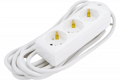 Удлинитель 3х5м с/з 16А У03 2P+PE 250В 3х1 IEK WYP10-16-03-05-Z-N