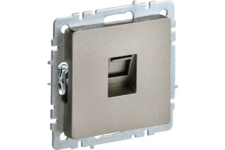 Розетка RJ45 IEK Brite кат.5E РК10-БрШ шампань BR-K10-1-K37