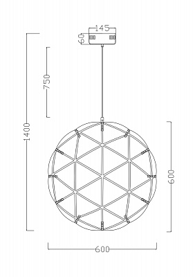 Подвесной светодиодный светильник Freya Amber FR5099PL-L45CH