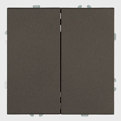 Выключатель 2-клавишный (механизм), STEKKER Эмили, 250В, 10А, RSW10-5104-09, антрацит, soft touch