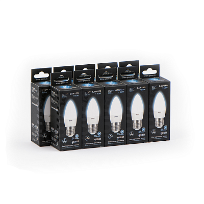 Лампа Gauss Свеча 6.5W 550lm 4100К E27 LED 103102207 (3 шт)