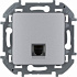 Розетка телефонная RJ11 алюминий Legrand Inspiria 673822