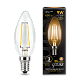 Лампа Gauss Filament Свеча 9W 680lm 2700К Е14 LED 103801109 (2 шт)
