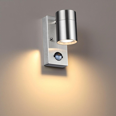 Уличный настенный светильник с датчиком движения Odeon Light Motto 4388/1W