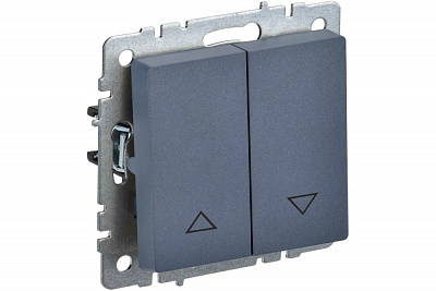 Выключатель жалюзи IEK Brite ВС10-1-5-БрМ маренго BR-V15-0-10-K35