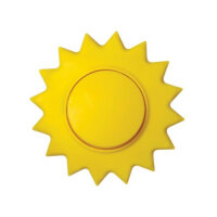 Переключатель одноклавишный Metalka Majur Happy Солнце желтый 16.61.005