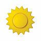 Переключатель одноклавишный Metalka Majur Happy Солнце желтый 16.61.005