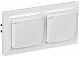 Розетка с крышкой IEK Brite РСбш10-3-44-БрБ белый в сб 2шт BR-R16-16-44-2-K01-F-PRO