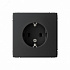 Розетка ArtGallery 16А с заземлением механизм карбон Schneider Electric GAL001043