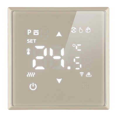 Терморегулятор Wi-Fi (механизм), STEKKER Эмили, 250В, 3500Вт, RSW00-5119-08, кашемир, soft touch