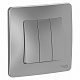 Выключатель трехклавишный алюминий SE Blanca BLNVS100503