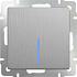 Выключатель одноклавишный с подсветкой Werkel W1110109 серебряный a051364