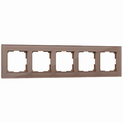 Рамка на 5 постов латте стекло Werkel Favorit W0051142 a058822