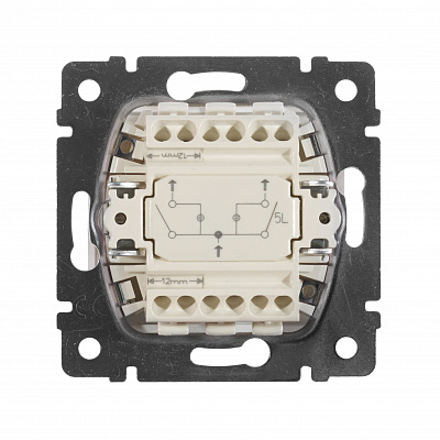 Выключатель двухклавишный с подсветкой алюминий Legrand Valena Classic 770128