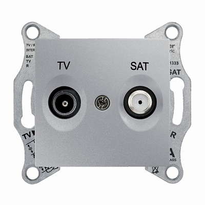Розетка TV/SAT оконченная 1dB алюминий SE Sedna SDN3401660